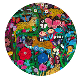 Jaguars and Butterflies - 500pc Round Puzzle | eeBoo | PZFJGB