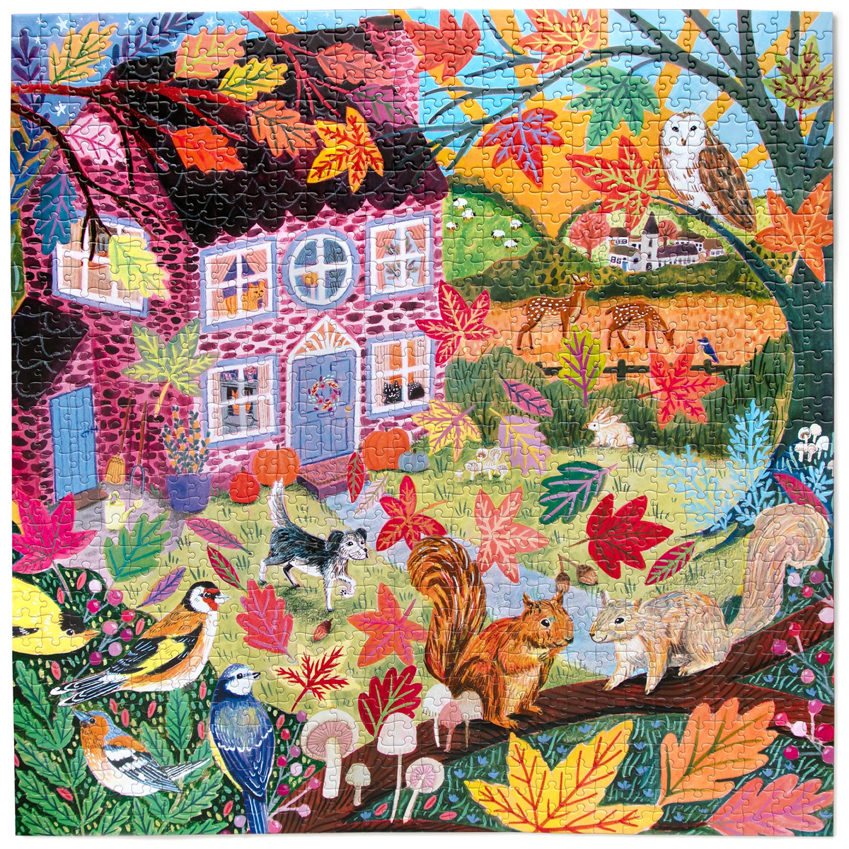 Autumn Cottage - 1000pc Puzzle | eeBoo | PZT829