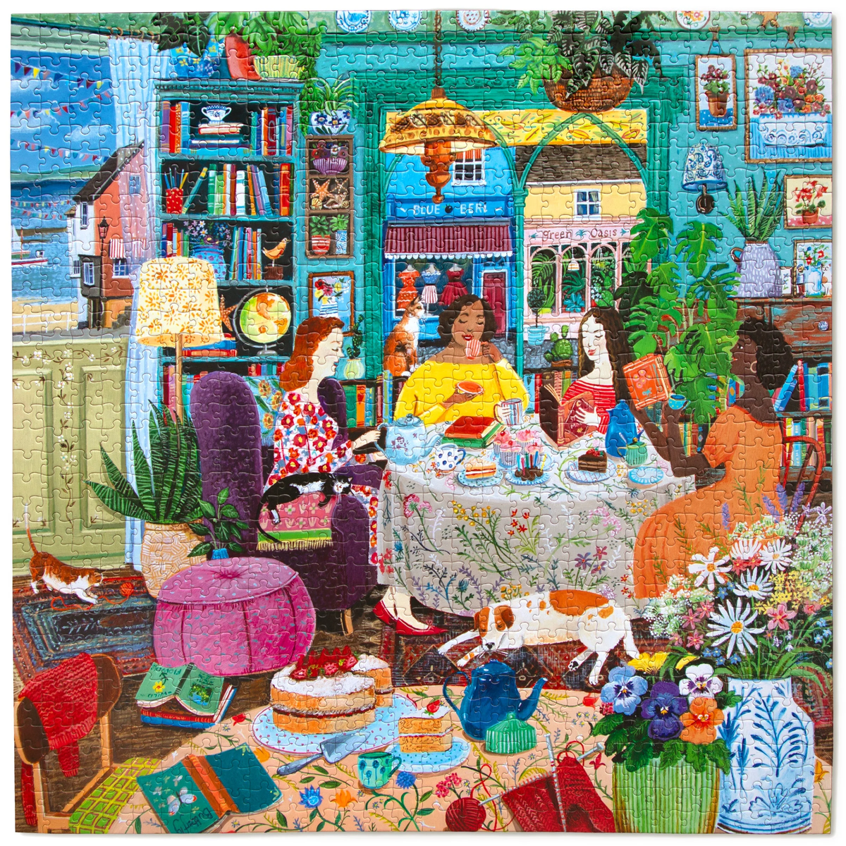 Books & Tea by the Sea - 1000pc Puzzle | eeBoo | PZT935