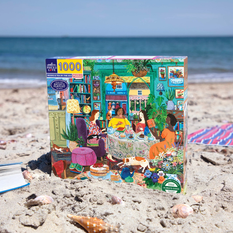 Books & Tea by the Sea - 1000pc Puzzle | eeBoo | PZT935