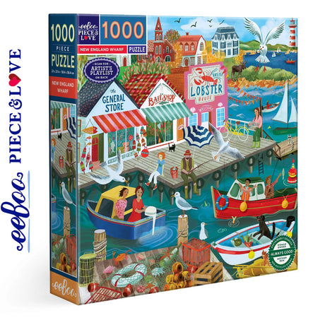 New England Wharf - 1000pc Puzzle | eeBoo | PZT942
