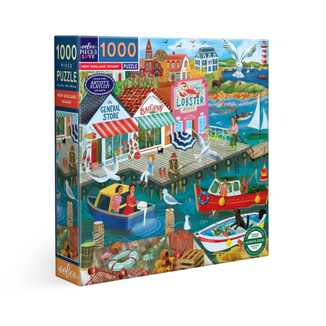 New England Wharf - 1000pc Puzzle | eeBoo | PZT942