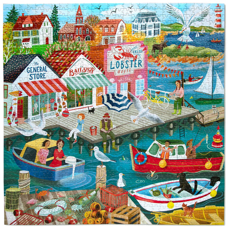 New England Wharf - 1000pc Puzzle | eeBoo | PZT942