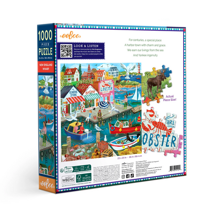 New England Wharf - 1000pc Puzzle | eeBoo | PZT942