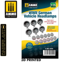 Load image into Gallery viewer, 3D PRINTED WWII German Vehicle Headlamps 1/35 Ammo by Mig Jimenez MIG8909
