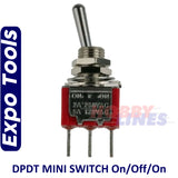 SWITCH DPDT 6 pin SUB MIN Double Pole Double Throw 5 pack Expo Tools 28092