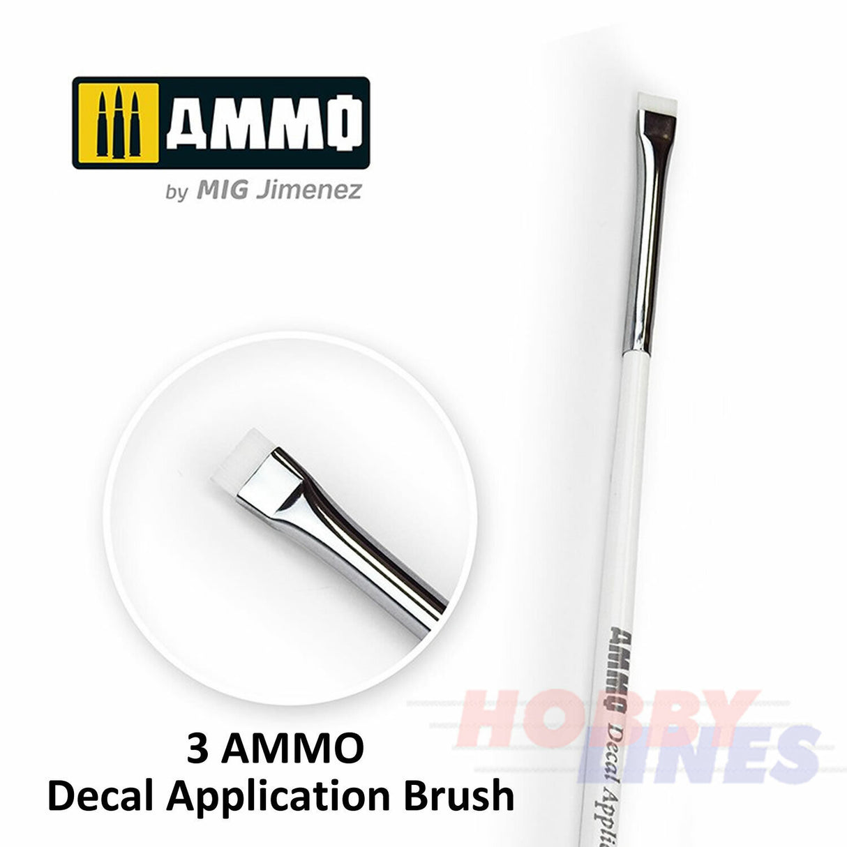 Ammo DECAL APPLICATION BRUSH Range Markings Soft Set Sizes 1, 2 & 3 Mig Jimenez