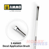 Ammo DECAL APPLICATION BRUSH Range Markings Soft Set Sizes 1, 2 & 3 Mig Jimenez