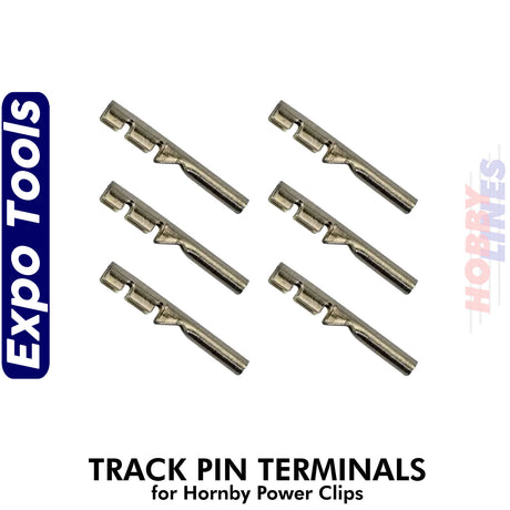 Track Pin Terminals -6 Pack for Hornby Power Clips  | Expo Tools | A23001