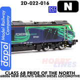 Class 68 Pride of the North  68006 New DRS/NTS Green Diesel - DCC ready | Dapol | 2D-022-016