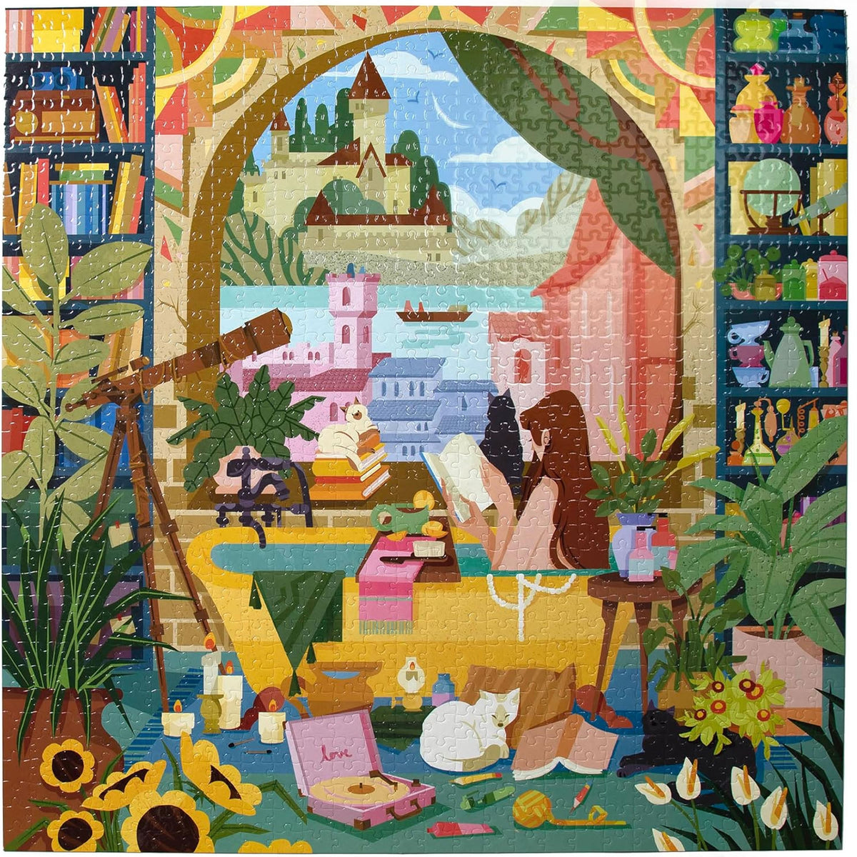 Reading and Relaxing - 1000pc Puzzle | eeBoo | PZTRRD