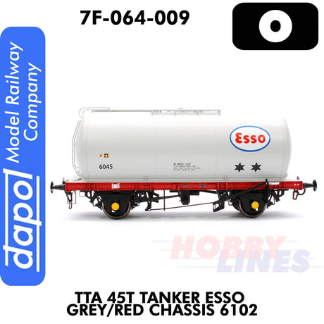 TTA 45T Tanker Esso Grey/Red Chassis 6102 | Dapol | 7F-064-009