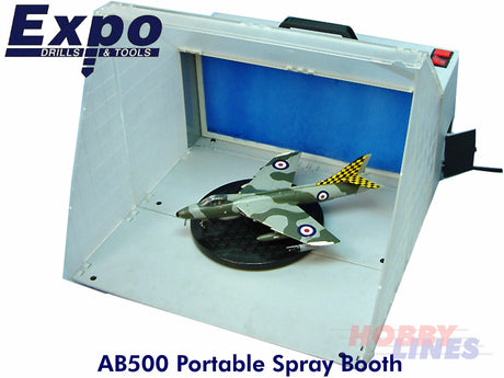Airbrush SPRAY BOOTH AB500 Portable w Extractor Fan & AB503 Turntable EXPO TOOLS