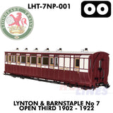  Lynton & Barnstaple Open 3rd No.7 1902-22 - DCC Ready  | Lionheart Trains | LHT-7NP-001