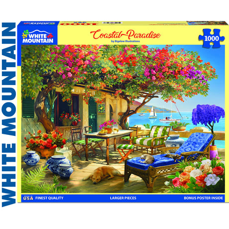 COASTAL PARADISE 1000 pc super deluxe Jigsaw Puzzle WHITE MOUNTAIN 1861pz