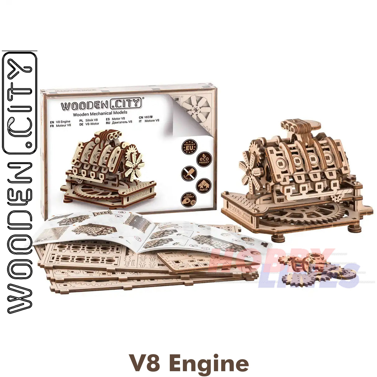 V8 Engine - 3D Puzzle | Wooden City | WR316
