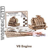 V8 Engine - 3D Puzzle | Wooden City | WR316