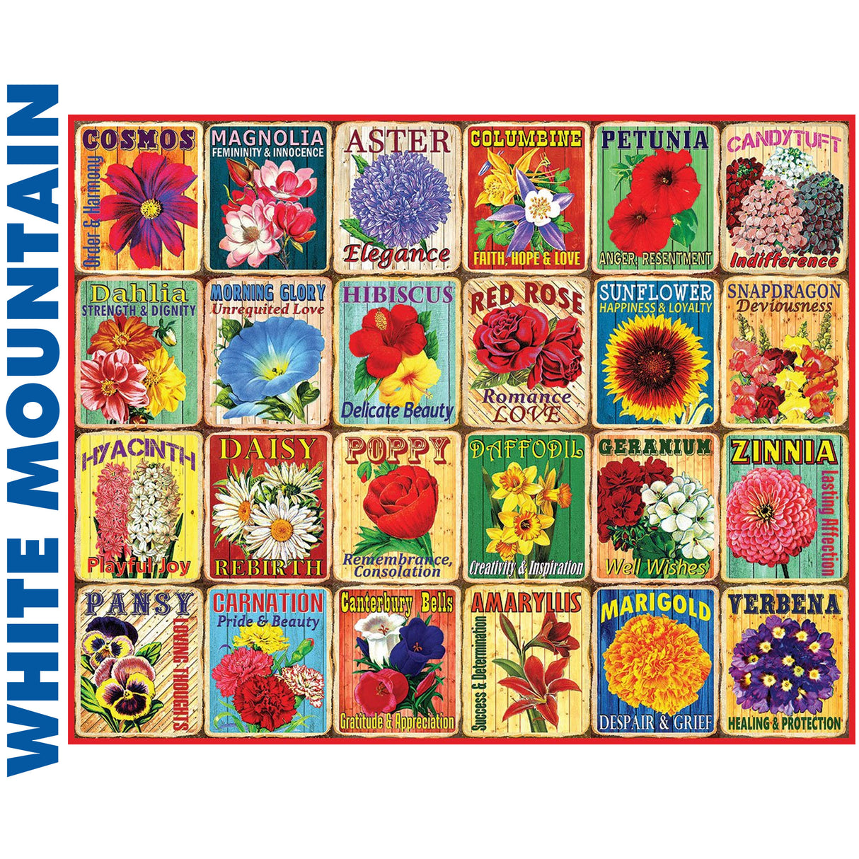 What Flowers Mean - 1000pc Puzzle | White Mountain | 1967pz