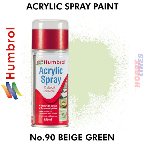 No 90 Beige Green Matt 150ML Humbrol Sprays 