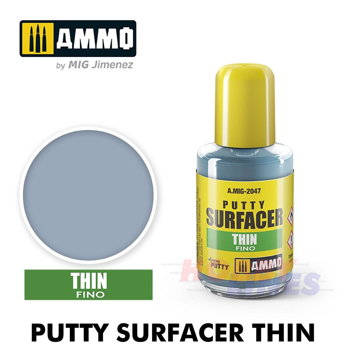 PUTTY SURFACER Thin Medium Thick 30ml liquid AMMO Mig Jimenez MIG2047 ...