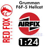 Grumman F6F-5 Hellcat Instrument Panels for 1:24 Airfix kit Red Fox Studio RFSQS-24002