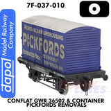 Conflat GWR 3650W & Container Pickfords Removals - Wagon | Dapol | 7F-037-010