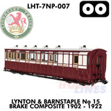 Lynton & Barnstaple No.15 Brake Composite 1902-1922 | Lionheart Trains | LHT-7NP-007
