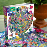 Paradise Garden 500 piece - Round Puzzle | eeBoo | PZF396