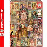 *Damaged Box* Art Nouveau Poster Collage 1000pc Puzzle | Educa | 19258