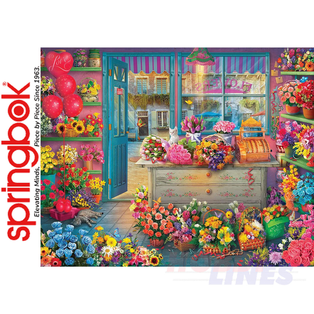 FLOWER SHOP 1000 piece SPRINGBOK Jigsaw Puzzle Random Cut Super Deluxe