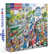 eeBoo PARIS BOOKSELLER 1000 pc Square Jigsaw Puzzle Super Deluxe PZTPBS