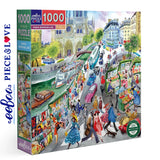 eeBoo PARIS BOOKSELLER 1000 pc Square Jigsaw Puzzle Super Deluxe PZTPBS