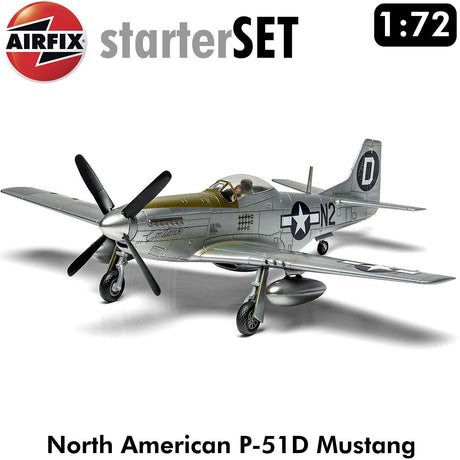 North American P-51D Mustang WWII  Starter Set | Airfix | A55013