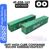 45ft Container High Cube Eucon Weathered 4580068 / 45692327 | Dapol |4F-028-163