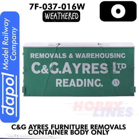 C&G Ayres Furniture Removals Container - Body only |  Dapol | 7F-030-016W