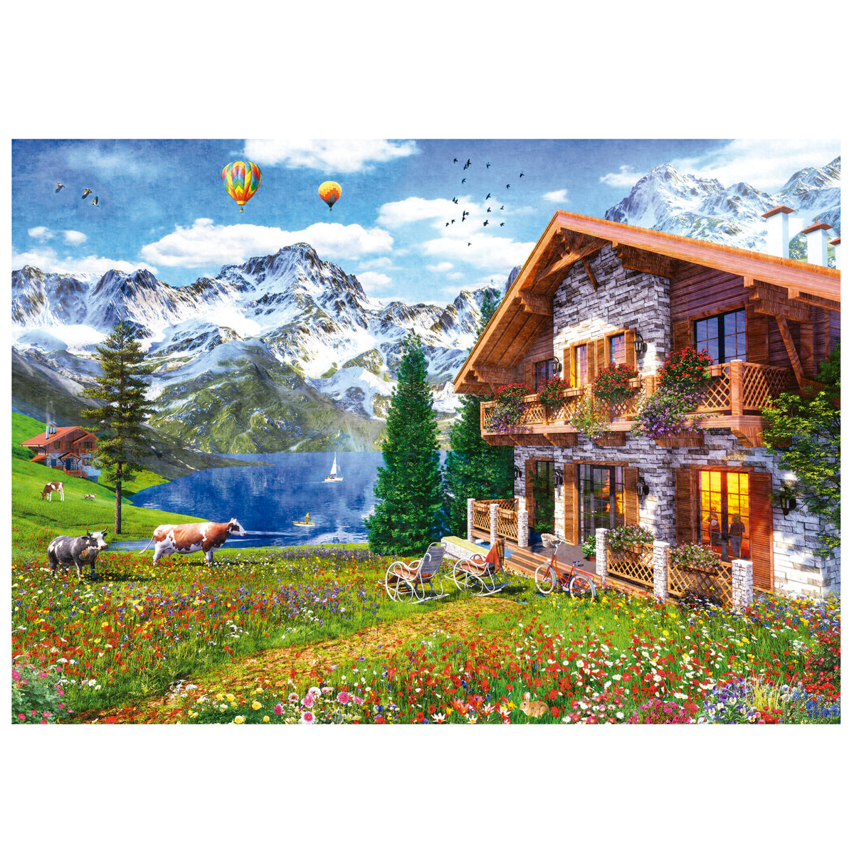 Chalet In The Alps 4000 Piece Jigsaw Puzzle | Educa | 19568