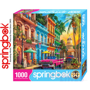 HAVANA SUNSET 1000 piece SPRINGBOK Jigsaw Puzzle Random Cut Super Deluxe