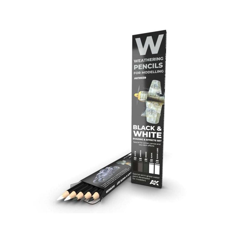 Weathering Pencils - Black and White | AK interactive | AK10039