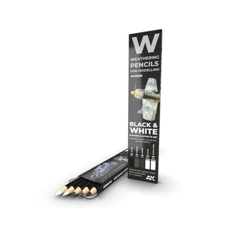 Weathering Pencils - Black and White | AK interactive | AK10039