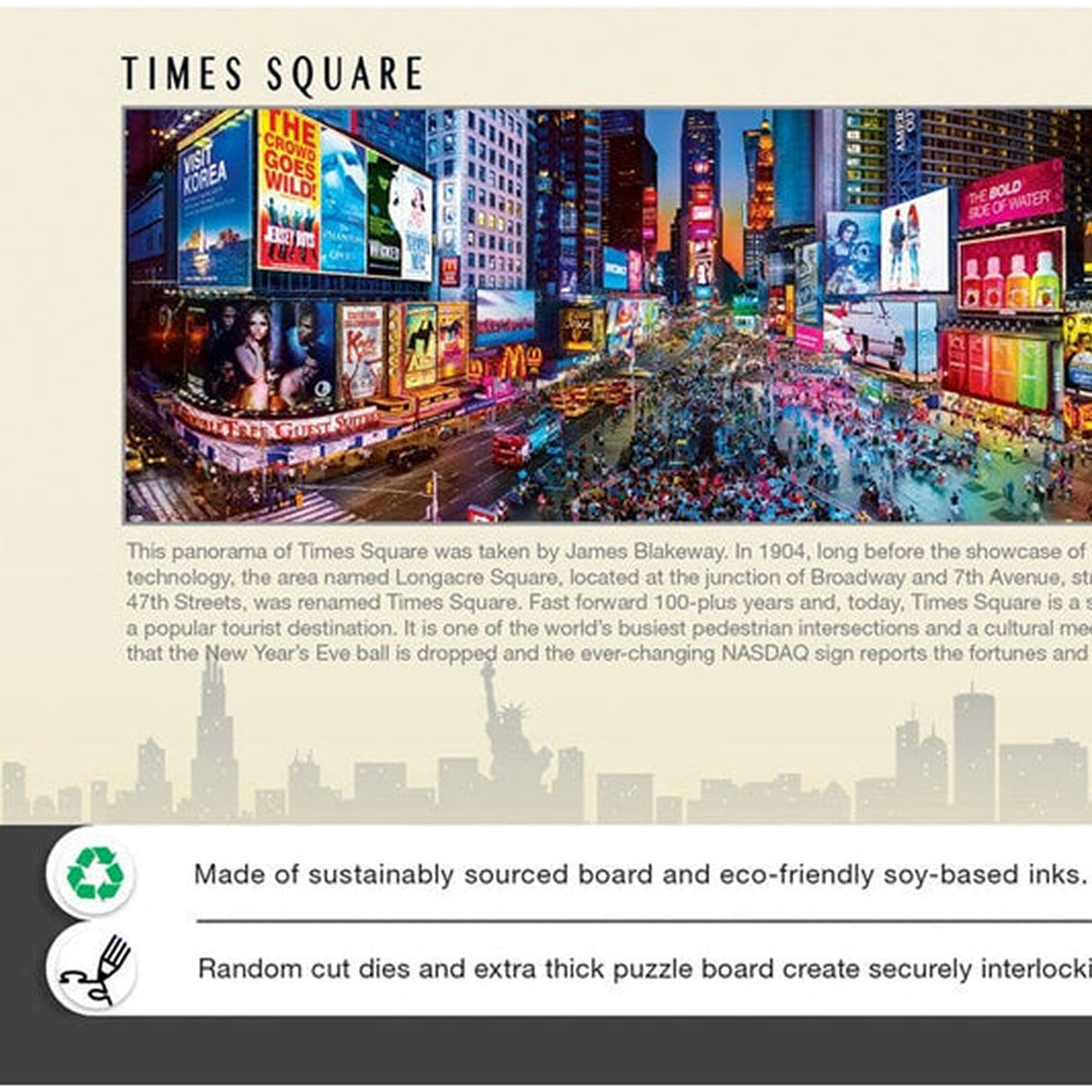 Times Square 1000pc Panoramic Jigsaw Puzzle | Masterpieces | 72077