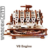 V8 Engine - 3D Puzzle | Wooden City | WR316
