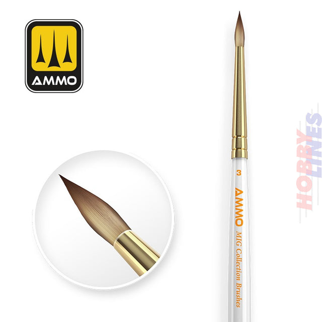 3 Brush - Conical Mig Collection | Ammo by Mig Jimenez | MIG8715