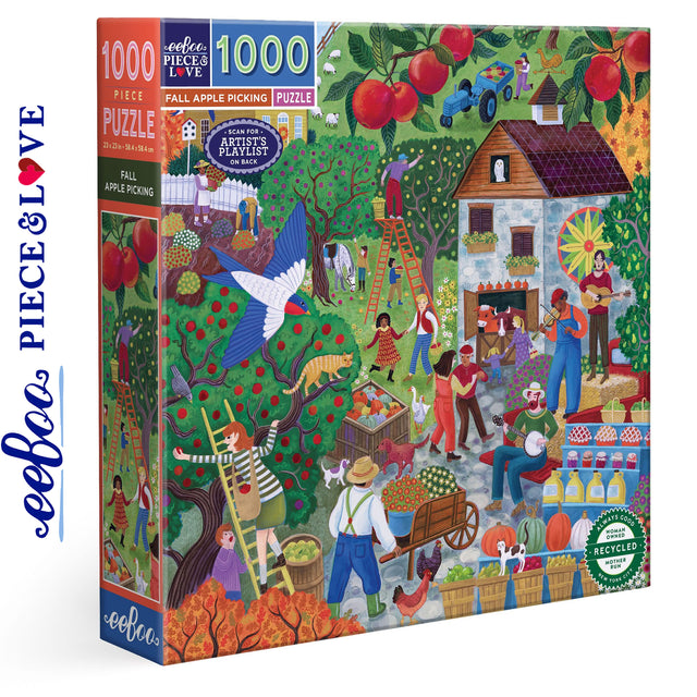 Fall Apple Picking 1000pc Puzzle | eeBoo |PZT382