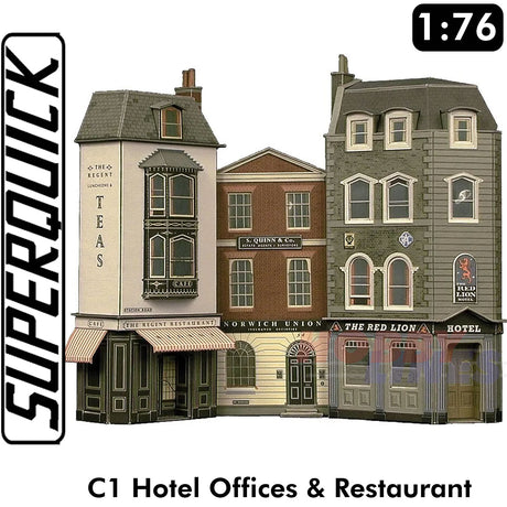 HOTEL OFFICES RESTAURANT C1 1:72 OO HO Railway Building Series C C01 SuperQuick