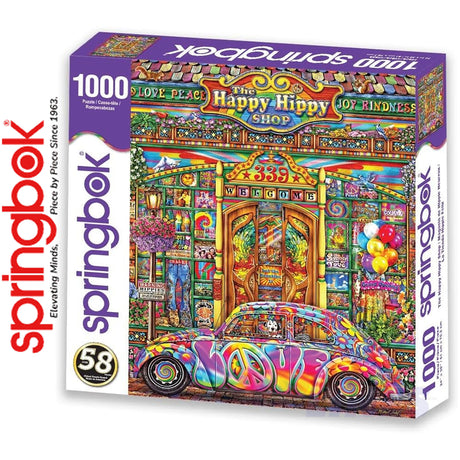 THE HAPPY HIPPY SHOP 1000 piece SPRINGBOK Jigsaw Puzzle Random Cut Super Deluxe