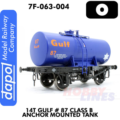 14T Gulf #87 Class B Anchor Mounted Tank | Dapol | 7F-063-004