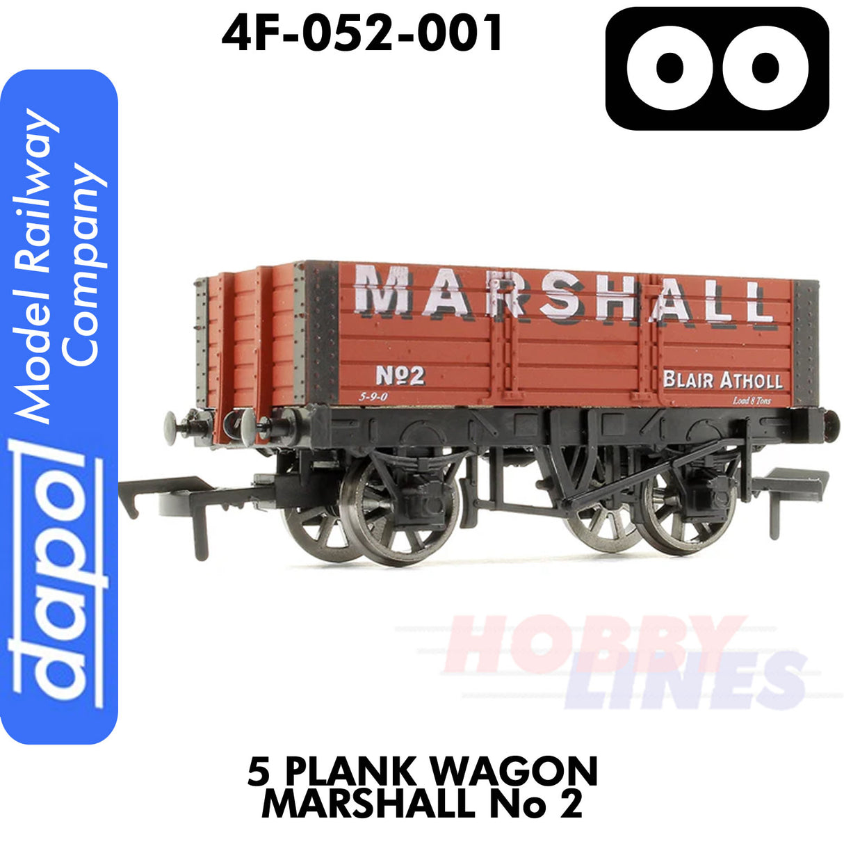 5 Plank Wagon Marshall No 2  | Dapol | 4F-052-001