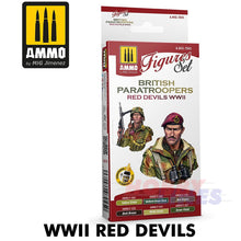 Load image into Gallery viewer, British Paratroopers Red Devils WWII Set 6 jars 17ml AMMO Mig Jimenez MIG7045
