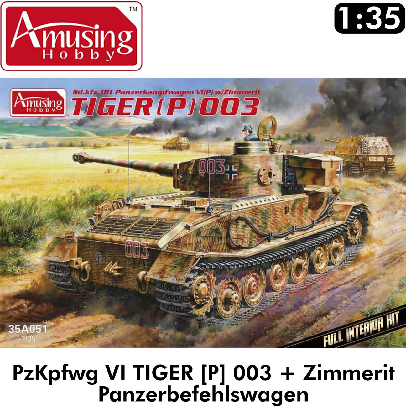 Tiger (P) 003 Panzerbefehlswagen Amusing Hobby 35A051