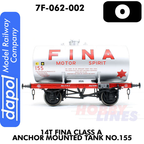 14T Fina Class A Anchor Mounted Tank No.155 | Dapol | 7F-062-002